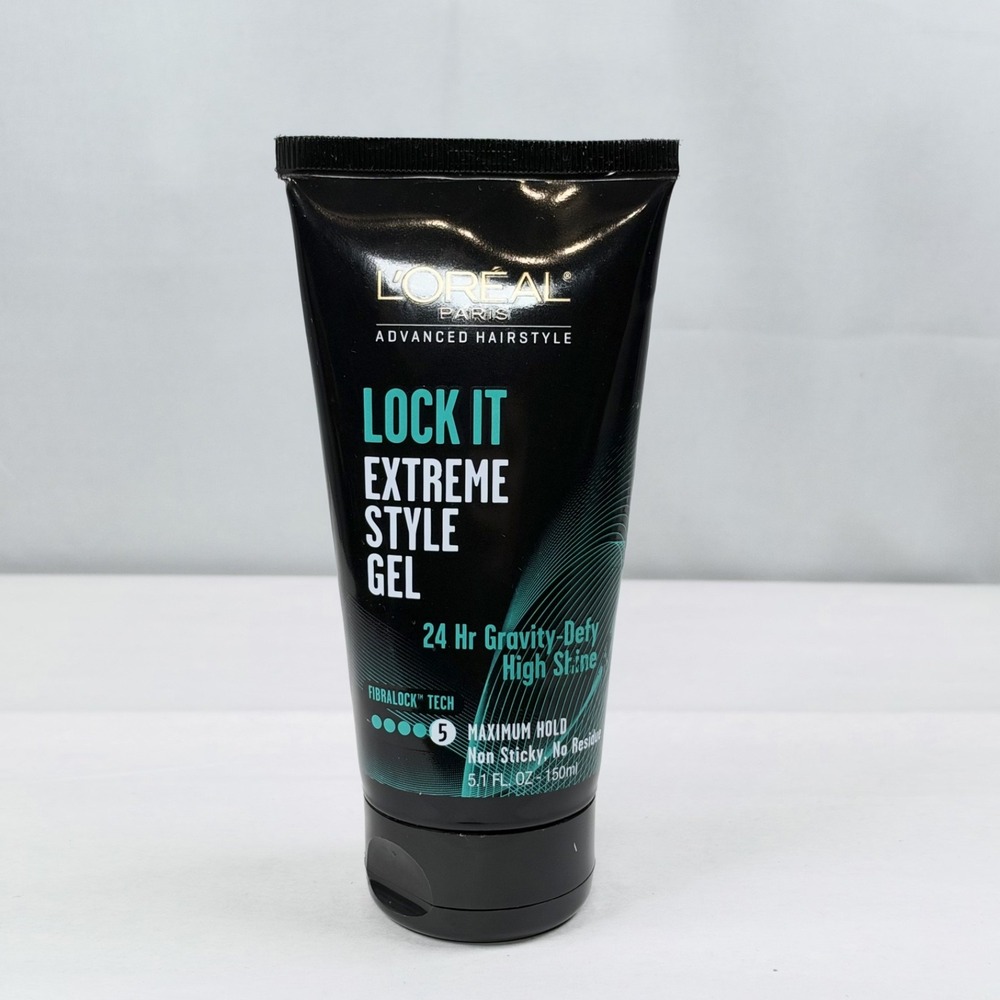 L'Oreal Paris Lock It Extreme Style Gel 24Hr High Shine Max Hold 5.1 Fl Oz